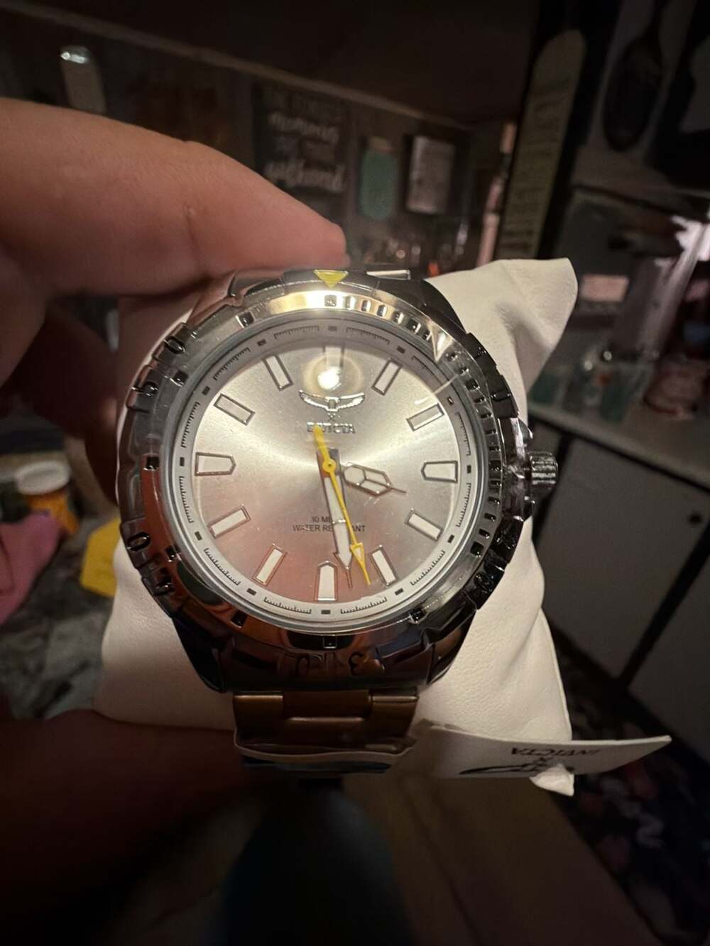 Invicta Aviator Silver Dial Stainless Steel Watch brand new in box